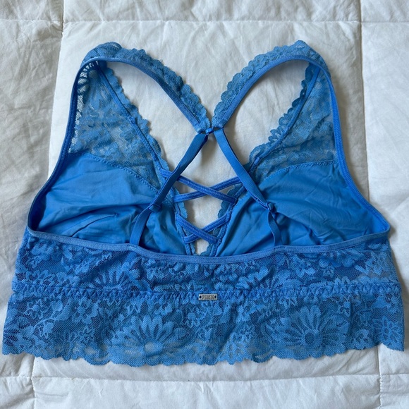 VS PINK Blue Lace Bralette - Picture 2 of 2